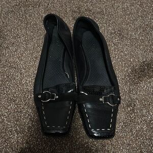 Nike Women's Black Loafers with Buckle Detail size 10 1/2